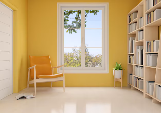 yellow room big window