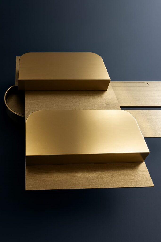 Brass hardware of door